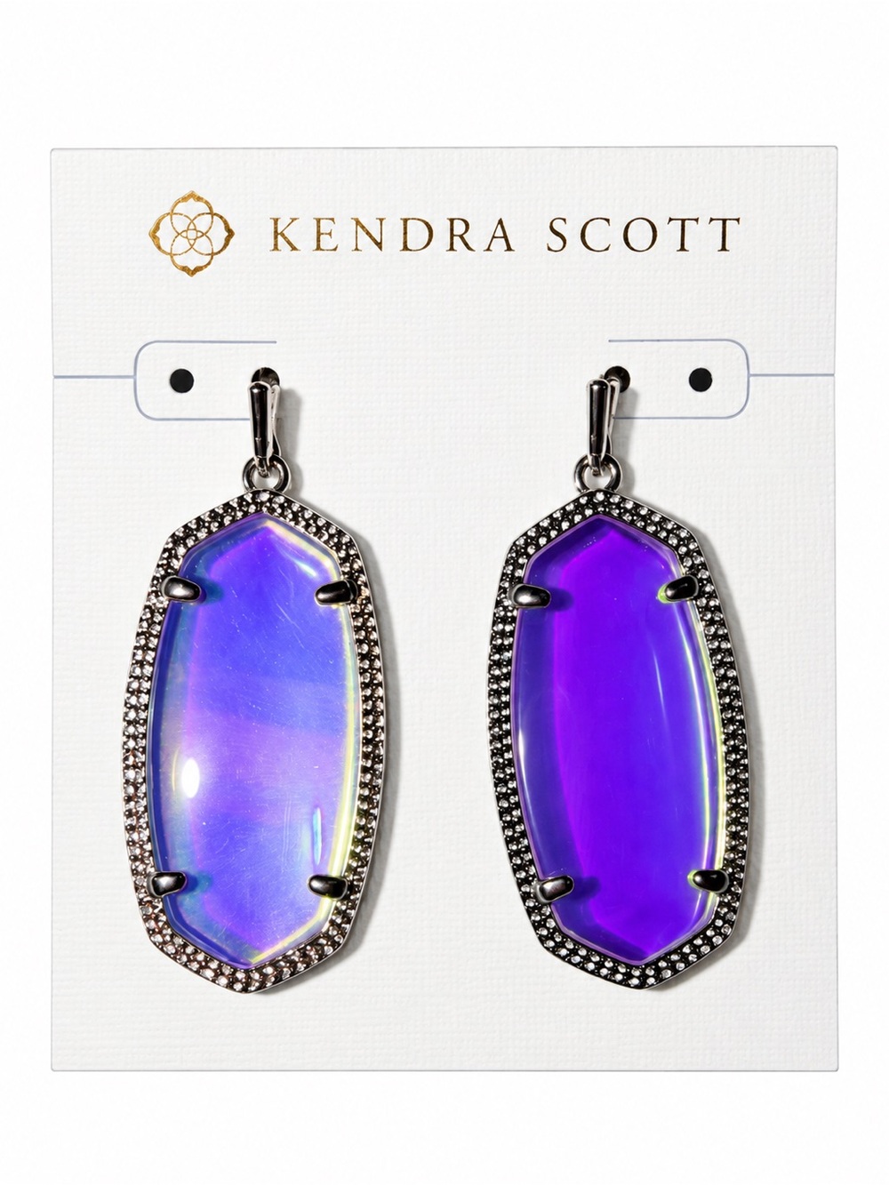 Kendra Scott Iridescent Blue-Purple Dani Drop Earrings